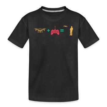 Drone Quadcopter Drone Funny Drone Pilot - Kinder Premium Bio T-Shirt - Schwarz - Vorne