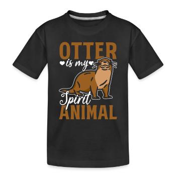 Otter Lover Cute Otter - Otter Is My Spirit Animal - Kinder Premium Bio T-Shirt - Schwarz - Vorne