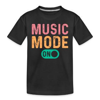 Musician Music Lover - Music Mode On - Kinder Premium Bio T-Shirt - Schwarz - Vorne