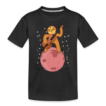 Sloth Contrebassiste Paresseux Contrebassiste - T-shirt bio Premium Enfant - noir - Devant