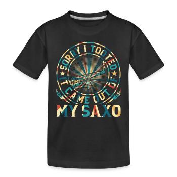 Désolé d’avoir dit qu’il est sorti de mon saxophone - saxophones - T-shirt bio Premium Enfant - noir - Devant