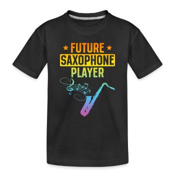 Saxophoniste Bébé Saxophoniste - Futur Saxopho - T-shirt bio Premium Enfant - noir - Devant