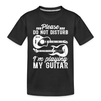 S’il vous plaît ne dérangez pas Je joue de ma guitare Je Guit - T-shirt bio Premium Enfant - noir - Devant