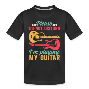 Bass Guitarist I Please Do Not Disturb I'm Playing - Kinder Premium Bio T-Shirt - Schwarz - Vorne