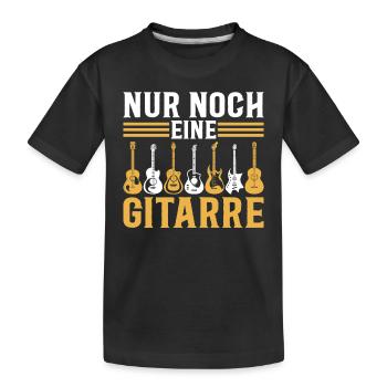 Gitarrist Lustige Gitarrespieler - Nur Noch Eine G - Kinder Premium Bio T-Shirt - Schwarz - Vorne