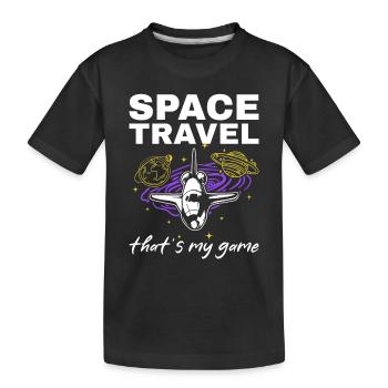 Space Travel That's My Game I Space Ship Aerospace - Kids' Premium Organic T-Shirt - black - Front