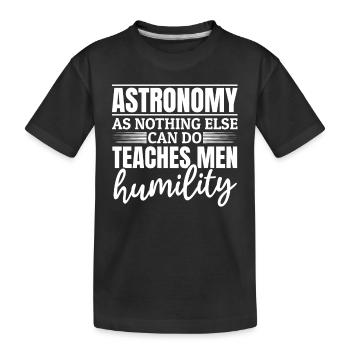 Astronomer Aerospace Space Travel Astronomy - Kinder Premium Bio T-Shirt - Schwarz - Vorne