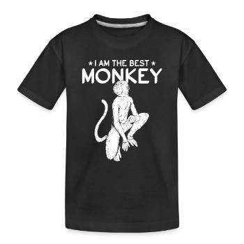 Orangutan Monkey Chimpanzee Monkey - I Am The Best - Kinder Premium Bio T-Shirt - Schwarz - Vorne