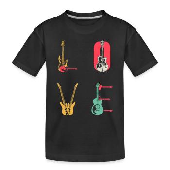 Guitare Basse Guitare LOVE Guitariste Basse - T-shirt bio Premium Enfant - noir - Devant