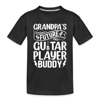 Newborn Guitarist - Grandpa's Future Guitar Player - Kids' Premium Organic T-Shirt - black - Front