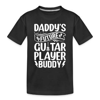 Newborn Guitarist - Daddy's Future Guitar Player B - Kids' Premium Organic T-Shirt - black - Front