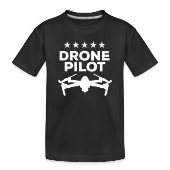 Pilote de drone Pilote de drone de course de multicoptère - T-shirt bio Premium Enfant - noir - Devant