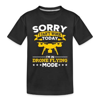 Drone Flying Mode - Drone Racing Funny Drone Pilot - Kids' Premium Organic T-Shirt - black - Front
