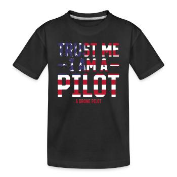 Drôle de pilote de drone - Croyez-moi, je suis un pilote un drone - T-shirt bio Premium Enfant - noir - Devant