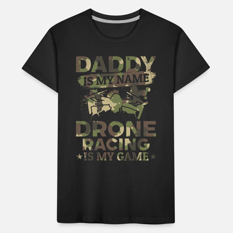 Papa est mon nom La course de drones est mon jeu - Daddy D T-shirt bio Premium Enfant