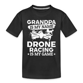 Drone Pilot Grandpa est mon nom Drone Racing est mon - T-shirt bio Premium Enfant - noir - Devant