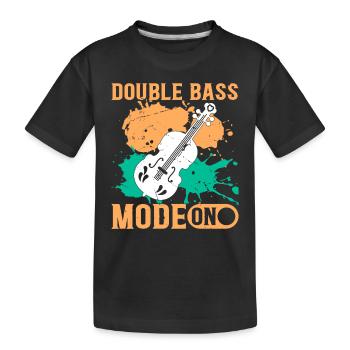 Instrument de contrebasse - Mode contrebasse activé - T-shirt bio Premium Enfant - noir - Devant