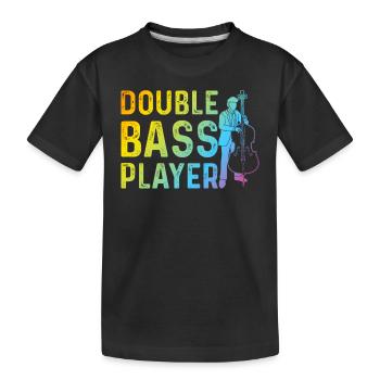 contrebasse contrebassiste - contrebassiste - T-shirt bio Premium Enfant - noir - Devant
