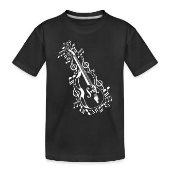 Contrabassist Double Bass Musician Double Bass Mus - Kinder Premium Bio T-Shirt - Schwarz - Vorne