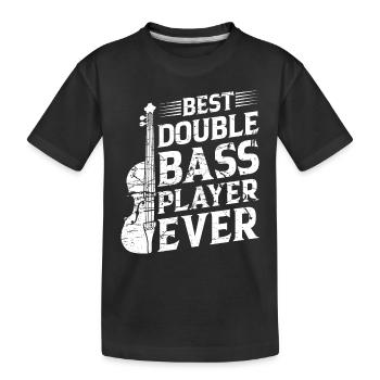 Meilleur contrebassiste de tous les temps - Contrebassiste - T-shirt bio Premium Enfant - noir - Devant