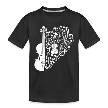 Contrebasse - Contrebassiste - T-shirt bio Premium Enfant - noir - Devant