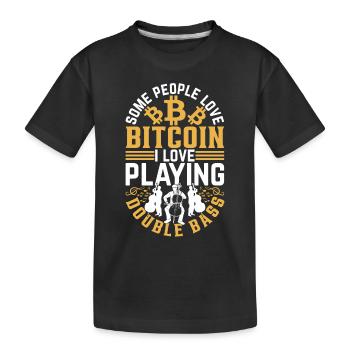 J’adore jouer de la contrebasse - Funny Double Bass Pla - T-shirt bio Premium Enfant - noir - Devant
