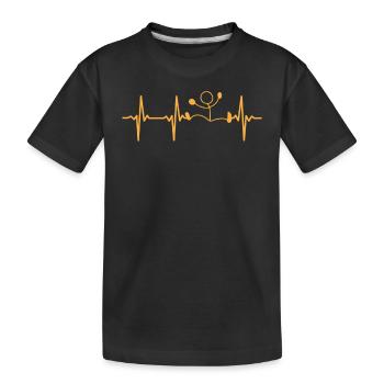 Drôle de bâton Figure Heartbeat - T-shirt bio Premium Enfant - noir - Devant
