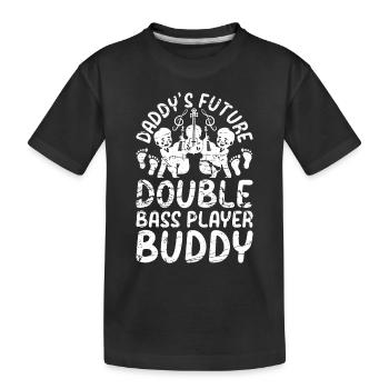 Le futur contrebassiste de papa Buddy - Double B - T-shirt bio Premium Enfant - noir - Devant