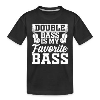 La contrebasse est ma basse préférée - Funny Double Bas - T-shirt bio Premium Enfant - noir - Devant