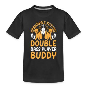 Contrebassiste - Grandpa’s Future Double Bass Play - T-shirt bio Premium Enfant - noir - Devant