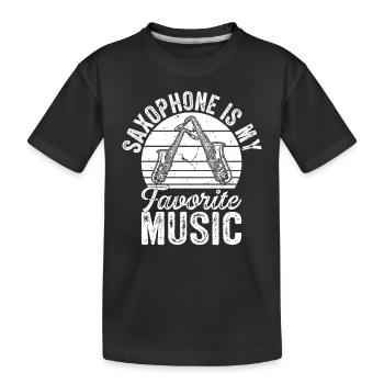 Saxophone Is My Favorite Music - Saxophonist - Kinder Premium Bio T-Shirt - Schwarz - Vorne