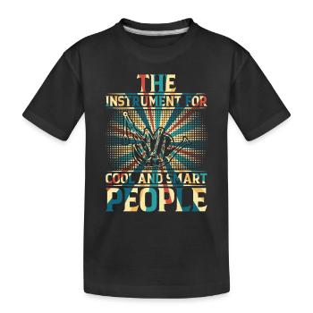 L’instrument pour les gens cool et intelligents - Cornemuse - T-shirt bio Premium Enfant - noir - Devant