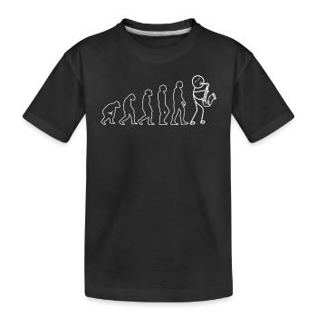 Saxophoniste Evolution Joueur de saxophonie - T-shirt bio Premium Enfant - noir - Devant