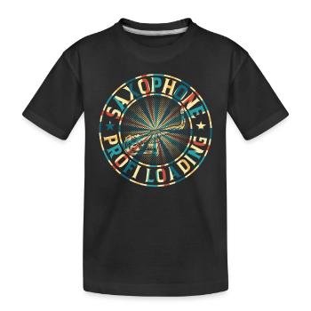 Saxophone Musicien Saxophoniste - Saxophone Profi L - T-shirt bio Premium Enfant - noir - Devant