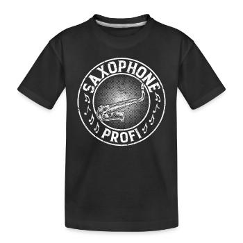 Saxophoniste Musicien Saxophoniste Saxophoniste Pr - T-shirt bio Premium Enfant - noir - Devant