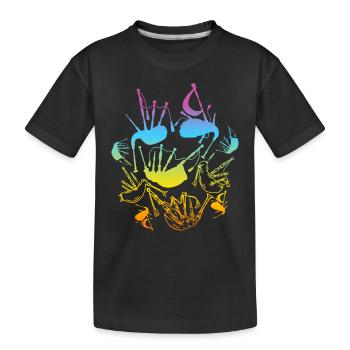 Bagpipe Musician Bagpipe Lover Bagpipe Instrument - Kinder Premium Bio T-Shirt - Schwarz - Vorne