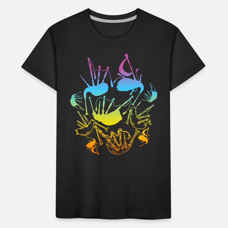 Musicien de cornemuse Amant de cornemuse Instrument de cornemuse T-shirt bio Premium Enfant