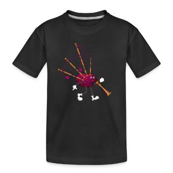 Bagpipe Musician Bagpiper - Funny Bagpipe Player - Kinder Premium Bio T-Shirt - Schwarz - Vorne