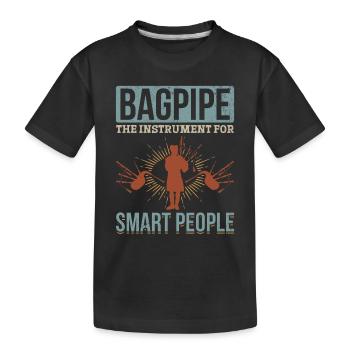 La cornemuse L’instrument pour les gens intelligents - Cornemuse - T-shirt bio Premium Enfant - noir - Devant
