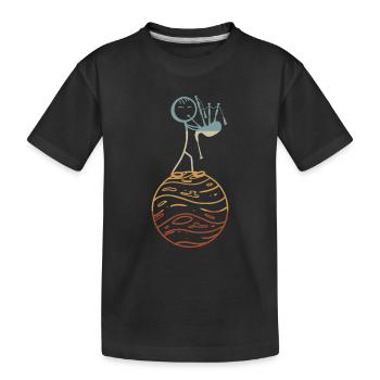 Funny Stick Figure Bagpiper Bagpiper Player - Kinder Premium Bio T-Shirt - Schwarz - Vorne