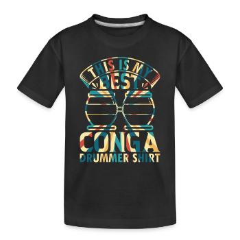 C’est mon meilleur Conga Drummer Shirt Conga Musicien - T-shirt bio Premium Enfant - noir - Devant