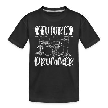 Future Drummer Buddy - Batteur Batteur Baby - T-shirt bio Premium Enfant - noir - Devant