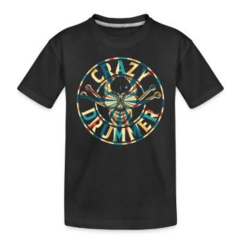 Batteur fou - T-shirt bio Premium Enfant - noir - Devant