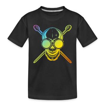 Drum Player Drummer Musician Drummer - Kinder Premium Bio T-Shirt - Schwarz - Vorne