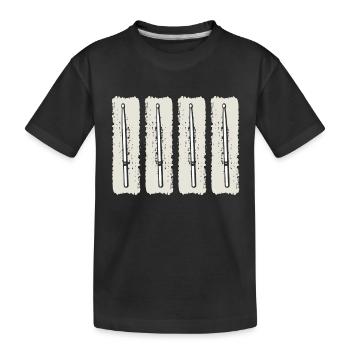 Drummer Musician Drum Player Instrument Drum Set - Kids' Premium Organic T-Shirt - black - Front