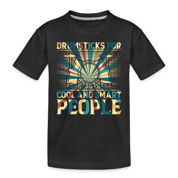 Baguettes pour les personnes cool et intelligentes - Drummer Mus - T-shirt bio Premium Enfant - noir - Devant