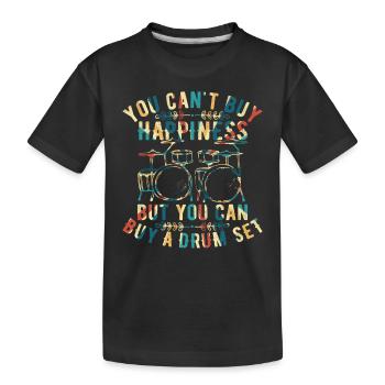 Batteur - Vous ne pouvez pas acheter le bonheur mais vous pouvez acheter - T-shirt bio Premium Enfant - noir - Devant