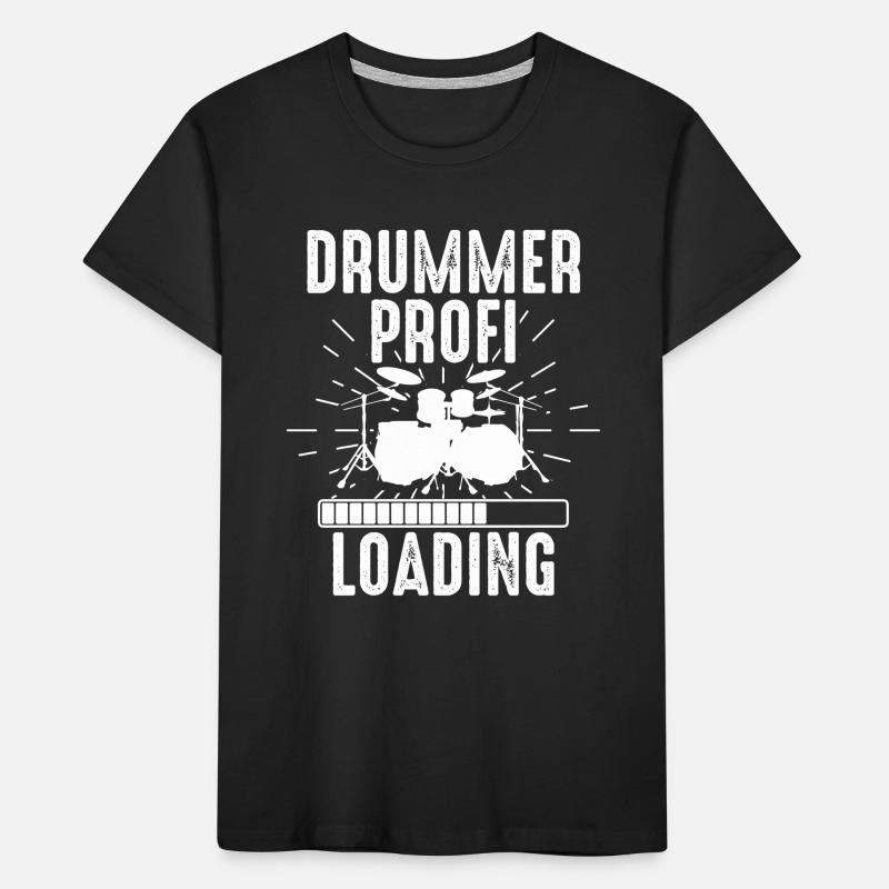 Drummer Profi Loading - Joueur de batterie drôle de batteur T-shirt bio Premium Enfant
