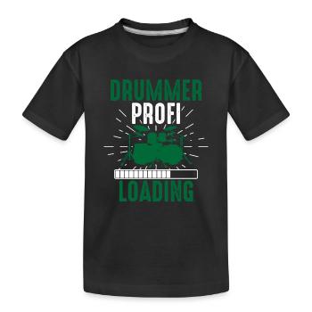 Batteur Professionnel Chargement Funny Drum Player - T-shirt bio Premium Enfant - noir - Devant