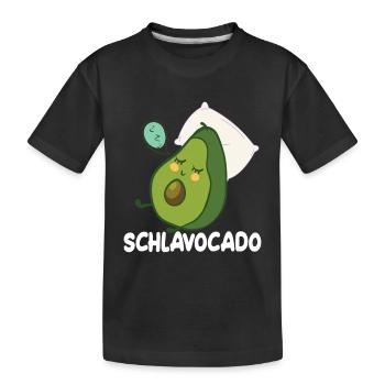 Funny avocado - Schlavocado - Kids' Premium Organic T-Shirt - black - Front